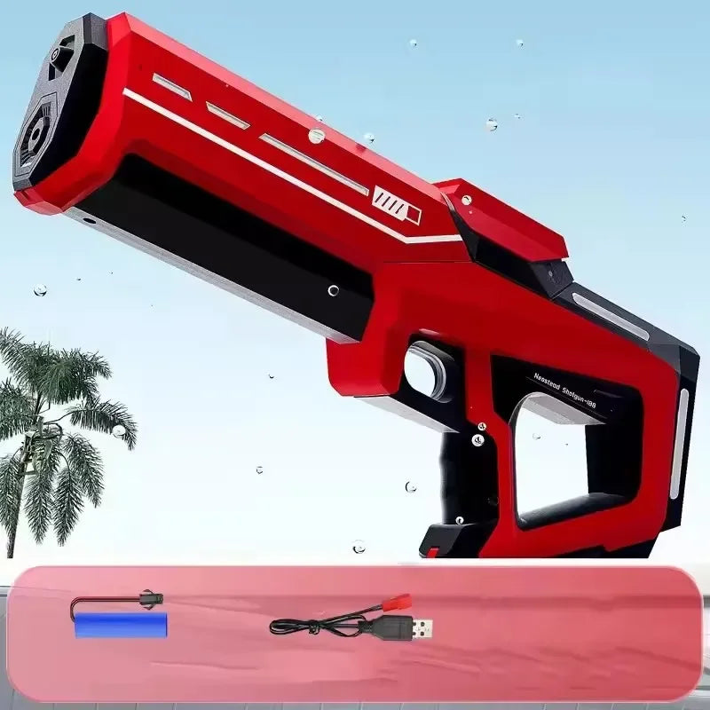 New Children Electric Water Gun Wholesale AutomaticWater Absorption Battery DisplayLarge Capacity Boys' Water PlayToyWaterGun