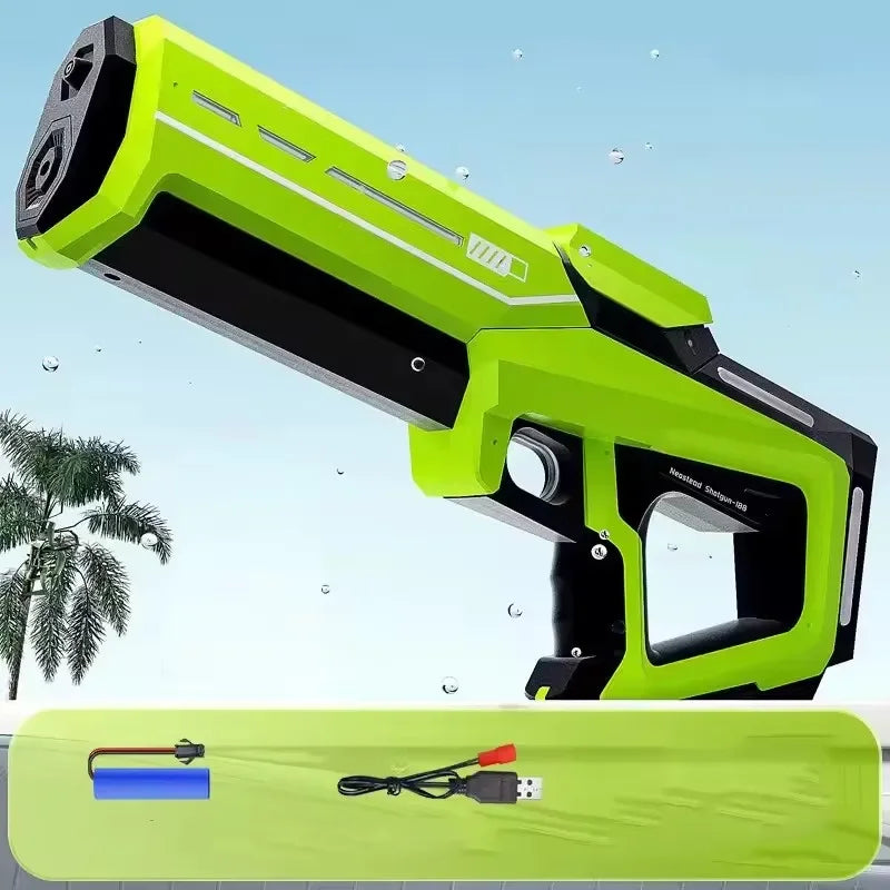 New Children Electric Water Gun Wholesale AutomaticWater Absorption Battery DisplayLarge Capacity Boys' Water PlayToyWaterGun