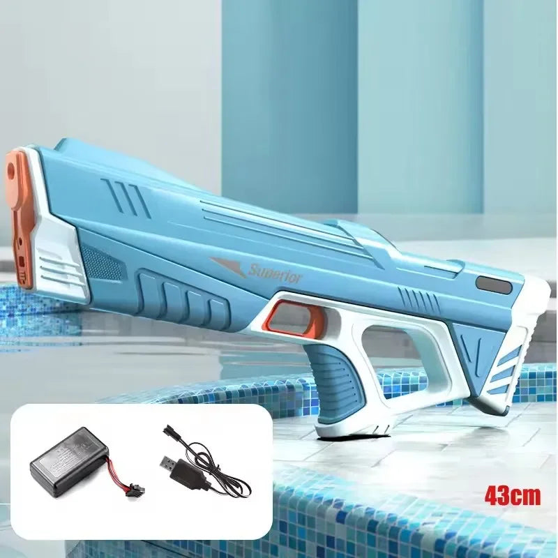 New Children Electric Water Gun Wholesale AutomaticWater Absorption Battery DisplayLarge Capacity Boys' Water PlayToyWaterGun