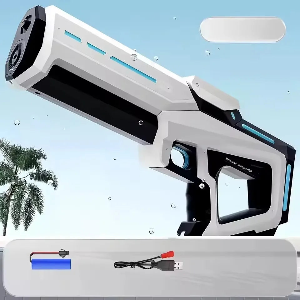 New Children Electric Water Gun Wholesale AutomaticWater Absorption Battery DisplayLarge Capacity Boys' Water PlayToyWaterGun